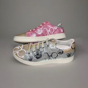 Rare Master Of Arts Disney Mickey Mouse Glitter shoes Mens Size 3 Womens Size 6